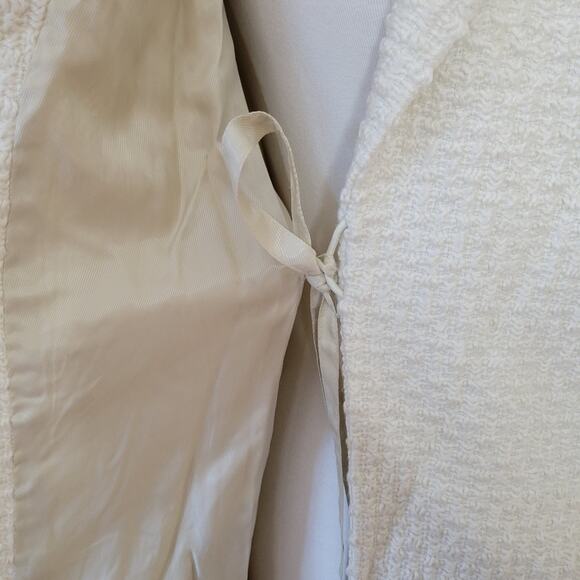 BCBGMAXAZRIA Ivory Tweed Belted Short Coat - Picture 9 of 9